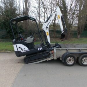 Bobcat E14, 1.5T 2013 et remorque 2,6T